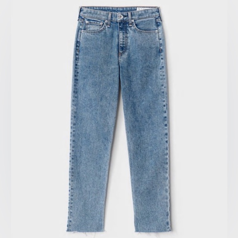 Rag & Bone Nina High-Rise Ankle Cigarette Jean- Calypso Acid Wash